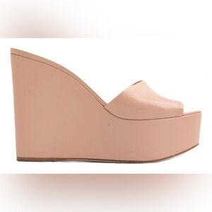Sergio Rossi Nude Platform Mules